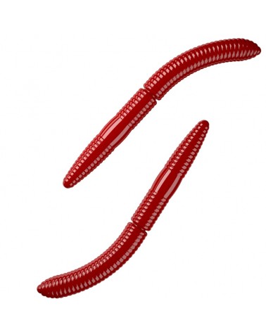 Przynęta Libra Lures Fatty D'Worm 65mm 1.30g 021 Red Bez Zapachu 10szt.