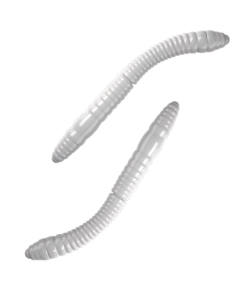 Przynęta Libra Lures Fatty D'Worm Tournament 55mm 1.20g 001 White Bez Zapachu 12szt.