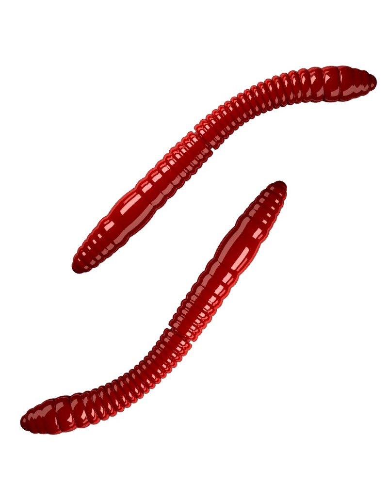 Przynęta Libra Lures Fatty D'Worm Tournament 55mm 1.20g 021 Red Bez Zapachu 12szt.