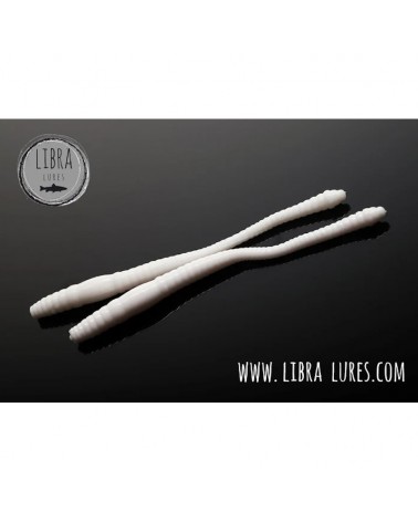 Przynęta Libra Lures Dying Worm 70mm 0.53g 001 White Bez Zapachu 15szt.