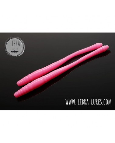 Przynęta Libra Lures Dying Worm 70mm 0.53g 017 Bubble Gum Bez Zapachu 15szt.