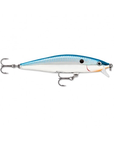 Wobler Rapala Flat Rap 10cm 12g SB Silver Blue 0.9-1.5m Slow Rising