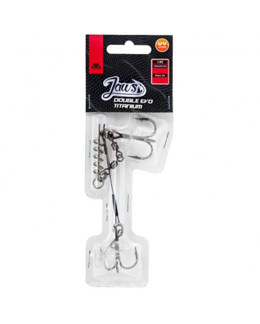 Dozbrojka Tytanowa Do Gum Mikado Jaws Double EVO Titanium XL 30kg Kotwice Nr 2/0-1/0 1szt.