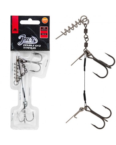 Dozbrojka Tytanowa Do Gum Mikado Jaws Double EVO Titanium XL 30kg Kotwice Nr 2/0-1/0 1szt.