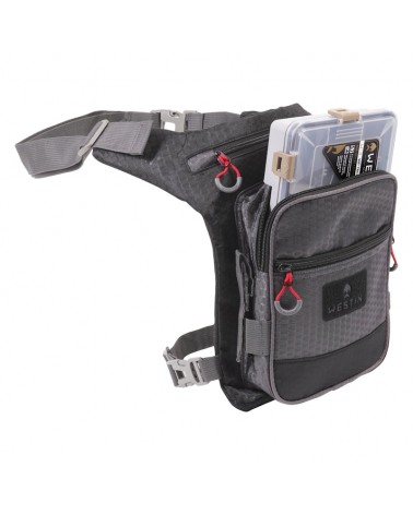 Torba Wędkarska Na Nogę Westin W4 Leg Bag 1 Box M Titanium Black 30x21x7cm