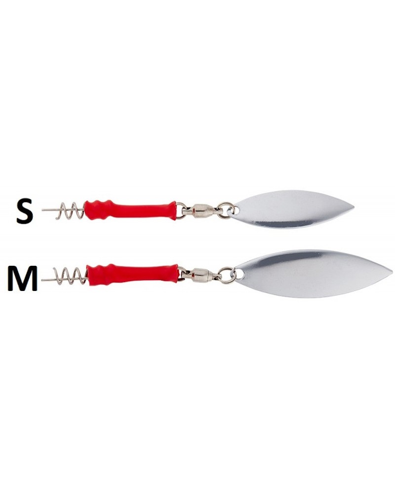 Wkręcana Błystka Wabik Do Gum Savage Gear Screwin Spin Teaser Silver Red 3szt.