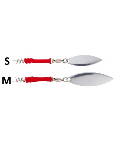 Wkręcana Błystka Wabik Do Gum Savage Gear Screwin Spin Teaser Silver Red 3szt.