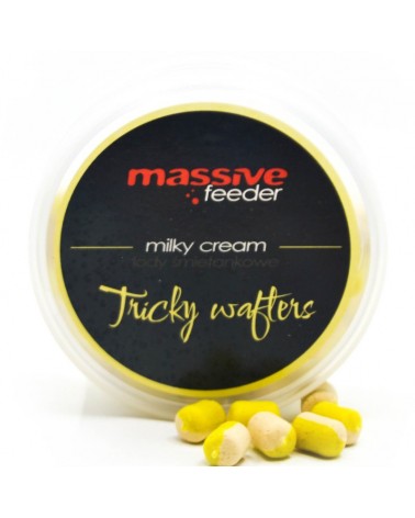 Przynęta Method Feeder Massive Baits Tricky Wafters Milky Cream 7x10mm 50ml