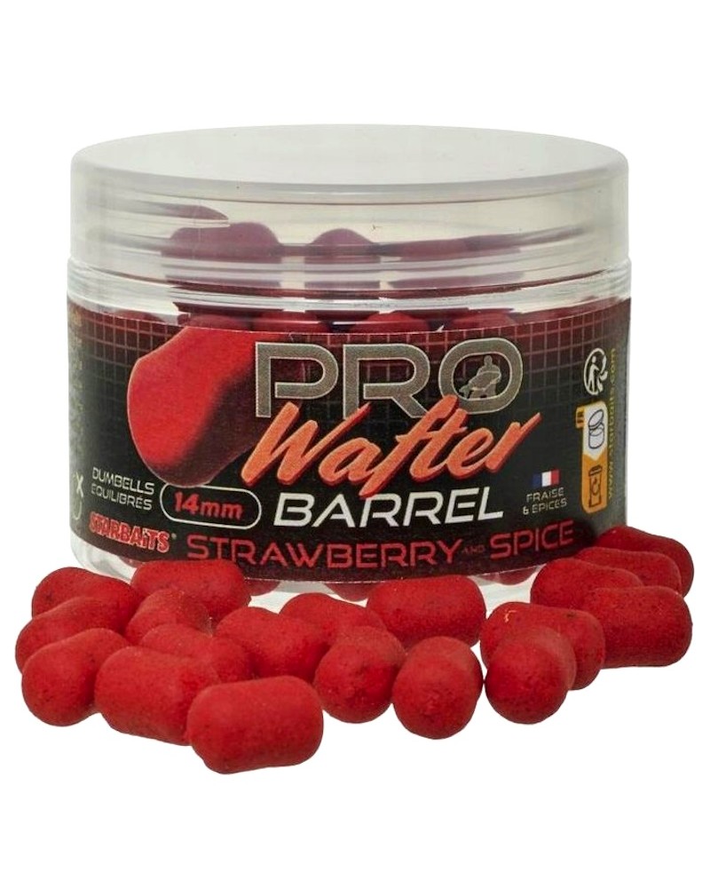 Kulki Haczykowe Starbaits Probiotic Strawberry Spice Barrel Wafter 14mm 50g