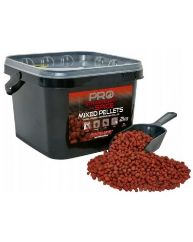Pellet Z Wiadrem Starbaits Probiotic Strawberry Spice Pellets Mixed 2kg