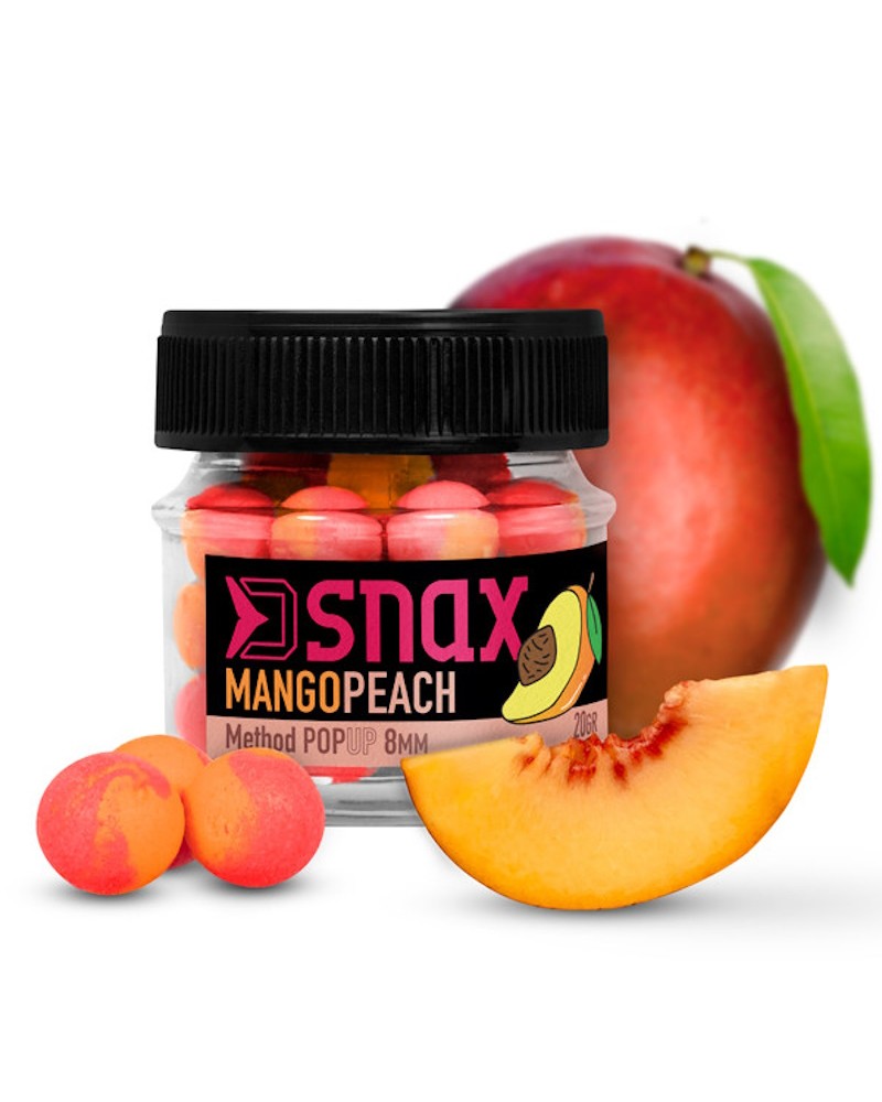 Kulki Haczykowe Delphin D Snax Pop Mango- Brzoskwinia12mm 20g